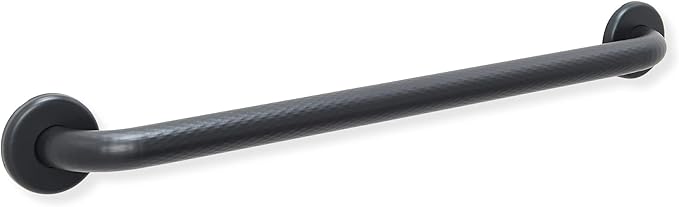 36” Shower Handle Shur Grip | 304 Stainless Steel Grab Bars for Bathtubs and Showers | Matte Black ADA Standard Hand Rails for Seniors, Children, Injured People | Supports Upto 400lbs