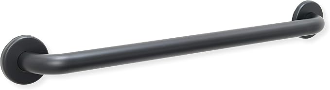 12” Shower Handle Smooth Grip | 304 Stainless Steel Grab Bars for Bathtubs and Showers | Matte Black ADA Standard Hand Rails for Seniors, Children, Injured People | Supports Upto 400lbs