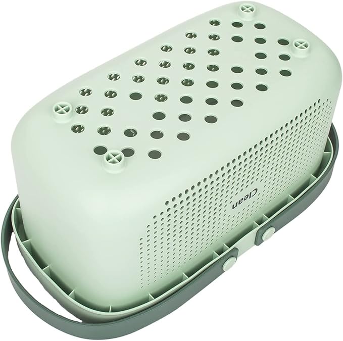 Medium Bathroom Caddy,Portable Shower Caddy Green,Plastic Bathroom Organizer Basket, Waterproof Shower Storage, Dries Quickly with Drainage Holes 12.4 * 6.14 * 7inch - Light Green