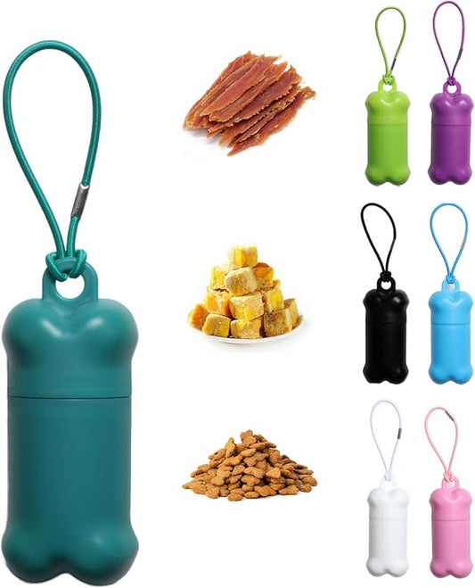 Portable Dog Treat Pouch for Pet Training, 1 piece(Dark Green) | Mini Treat Holder Small Dog Treat Bag and Training Container