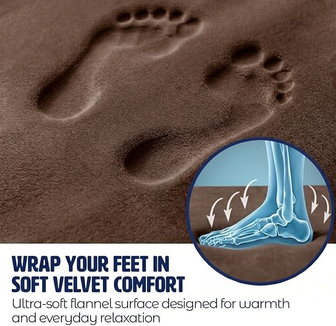 Muddy Mat® Memory Foam Bath Mat – Velvet Soft Non Slip Bathroom Rugs, Thick Absorbent Bath Rugs, Washable Bath Mat for Bathroom Floor and Shower, Brown 2ft x 3ft