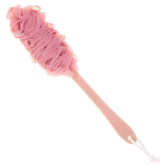 Back Scrubber for Shower, Loofah Long Handle Bath Body Brush, Soft Nylon Mesh Sponge On a Stick for Shower Men Women Kids Elderly, Exfoliating Scrub Cleaning Luffa for All Kinds of Skin
