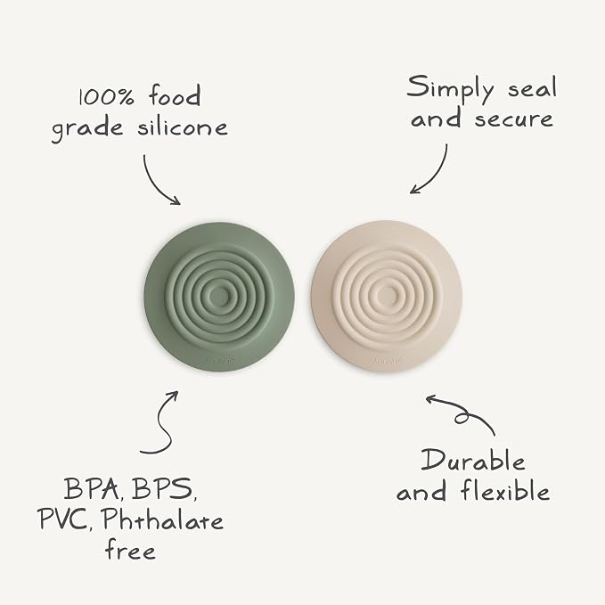 mushie Silicone Drain Stopper 2-Pack | 5.5 inch Diameter Bathtub Flat Suction Cover (Natural/Shifting Sand)