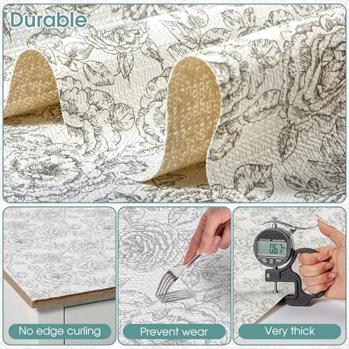 Drawer and Shelf Liner for Kitchen Cabinets, Rose, 24IN X 30FT