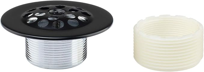 Artiwell Trip Lever Tub Trim Kit Set With Trip Lever Overflow Face Plate, Trip Lever Bathtub Drain with Strainer, Overflow and Matching Screws (MATT BLACK)