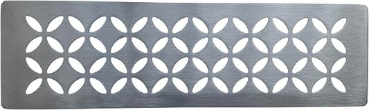 Shower Niche Shelf for Prefabricated Kerdi Board SN/-SNLT, Floral Design, Brushed 304 Stainless Steel
