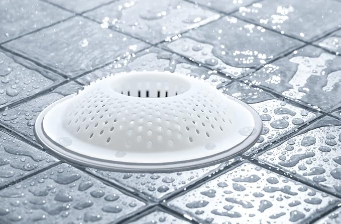 Hairstopper Drain Cover Hair Catcher for Shower and Bathtub, Protects Against Clogs Without Blocking Water Flow, White, 3 Pack | Protects Against Clogs Without Blocking Water Flow, Fits Most Standard Size Shower and Bathtub Drains, 3 Pack