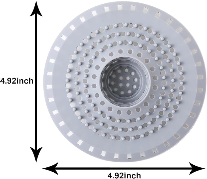 Bathtub Drain Hair Catcher, Silicone Tub Hair Catcher Drain Protector Strainer, Collapsible Shower Hair Drain Catcher Strainer for 1.48'' to 1.75'' Regular Drains, 3PCS