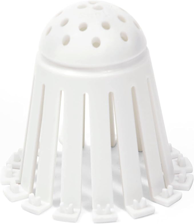 TubShroom Toss 21pk Disposable Bath Tub Drain Strainers - Hair Catcher Snare for Shower Bathtub to Prevent Clogged Drains, Traps Human and Pet Hair, One Year Supply (White)