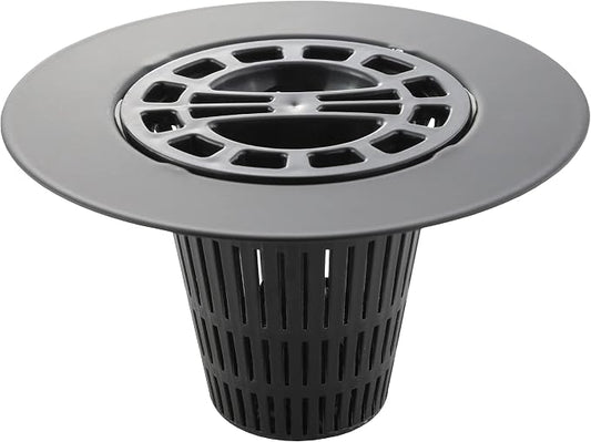 Danco 11086 Round Shower Hair Catcher with Replacement Baskets, Shower Drain Cover and Drain Protector in Matte Black
