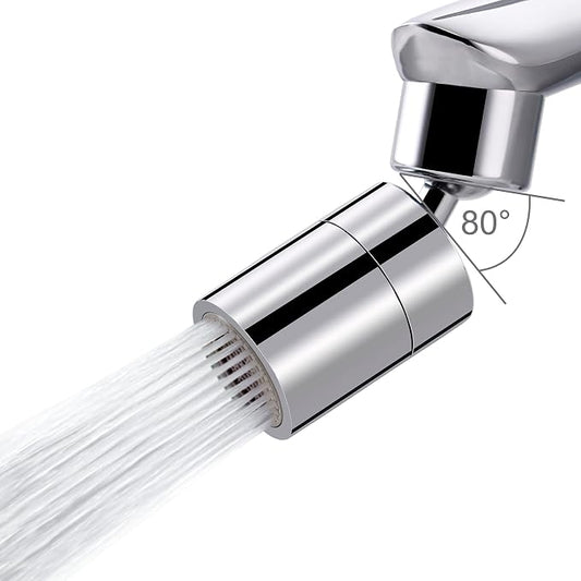 Hibbent NSF/ANSI/CAN 61 Certified Faucet Aerator, CUPC Certification 360 Degree Kitchen Sink Faucet Aerator, Dual-function Swivel Big Angle Kitchen Faucet Attachment, Faucet Replacement Part, Chrome