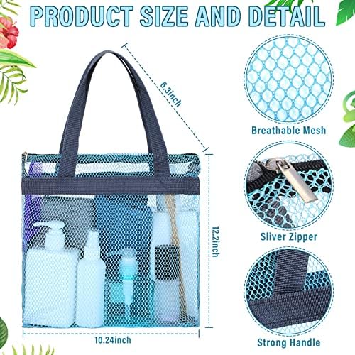 Patelai 12 Pcs Mesh Shower Caddy Bags Bulk, Quick Dry Portable, Multicolor