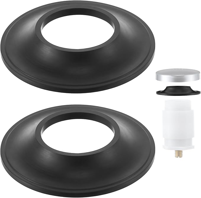 Dreyoo 2 Pack Tub Stopper Gasket for Tub Drain Assemblies, Replaces Stopper Bathtub Drain Gasket, for Tip Toe Style Bathtub Stoppers (2-1/16 in. x 1 in. x 1/4 in), Easy Installation