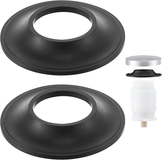 Dreyoo 2 Pack Tub Stopper Gasket for Tub Drain Assemblies, Replaces Stopper Bathtub Drain Gasket, for Tip Toe Style Bathtub Stoppers (2-1/16 in. x 1 in. x 1/4 in), Easy Installation