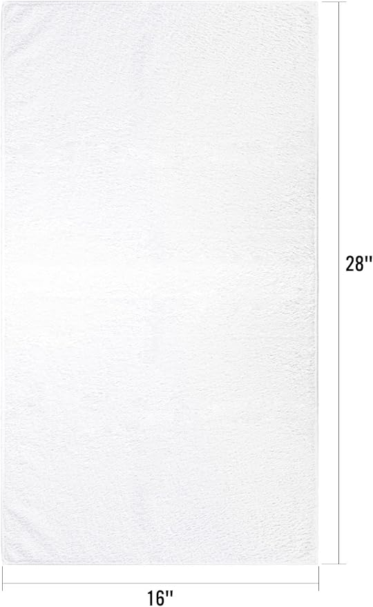 Orighty 6-Pack White Hand Towels - Quick Drying & Absorbent Microfiber Gym Towels 16x28 inches - Lightweight & Thin White Yoga Towel - Multi-Purpose Camping Towel for SPA, Hotel & Bathroom | Quick Drying & Absorbent, Lightweight & Thin White Yoga Towel...