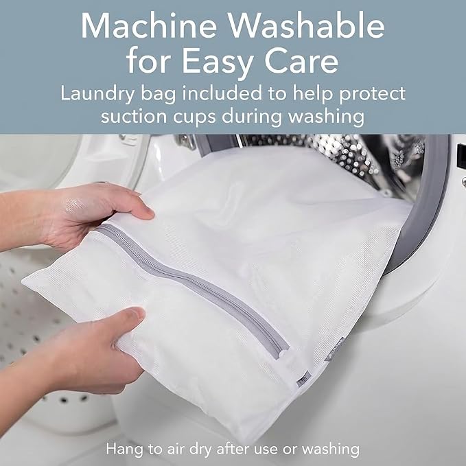 Spa Bath Pillow for Tub — Bathtub Pillow for Head Neck & Back Support, Ergonomic 4D Air Mesh, 6 Suction Cups (Smooth Tubs Only), Machine Washable with Laundry Bag