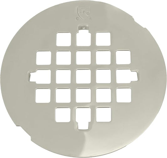 Westbrass 4-1/4" OD Casper Brass Snap-In Shower Strainer Grid, Polished Nickel, D319-05