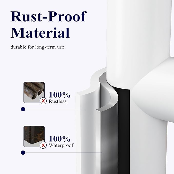 Kitsure Metal Toilet Paper Holder Free Standing, Medium, White | Rustproof Toilet Paper Stand for 4 Rolls, Bathroom Organizers and Storage with Anti-Slip Base and Plastic Shelf