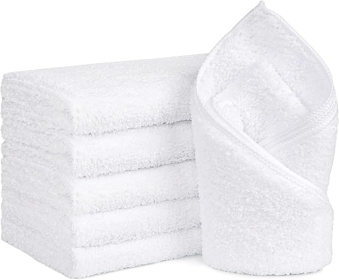 Orighty 6-Pack White Hand Towels - Quick Drying & Absorbent Microfiber Gym Towels 16x28 inches - Lightweight & Thin White Yoga Towel - Multi-Purpose Camping Towel for SPA, Hotel & Bathroom | Quick Drying & Absorbent, Lightweight & Thin White Yoga Towel...