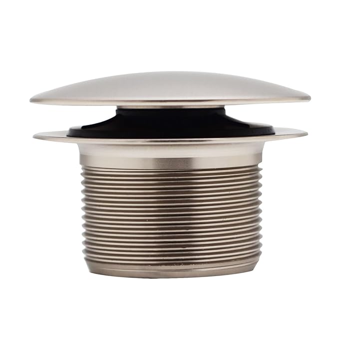 Westbrass A398R-20 1-1/2" NPSM Coarse Thread Mushroom Tip-Toe Bathtub Drain Stopper, Stainless Steel