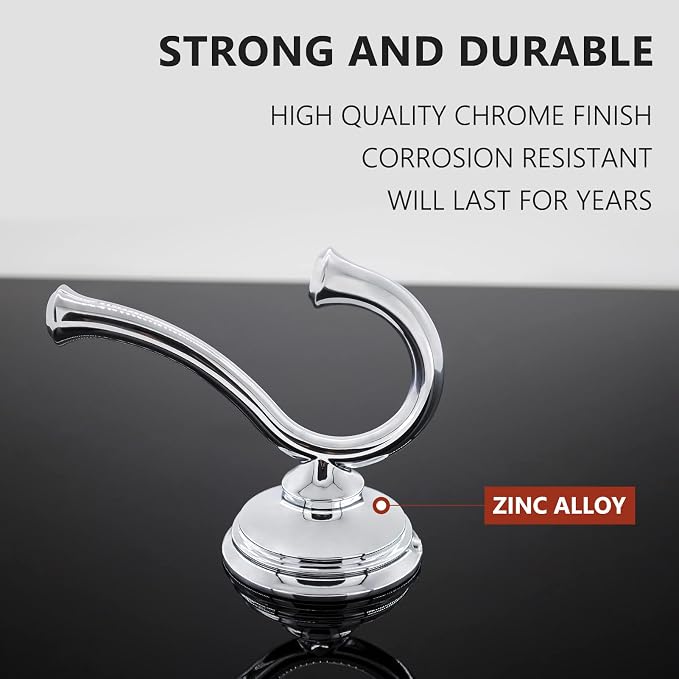79735 Robe Hook, Solid Metal, Chrome