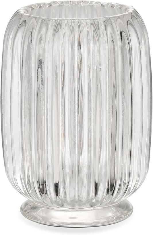 VanEnjoy Clear Toothbrush Cup Glass Toothbrush Holder for Bathroom, Unique Toothbrush Holder