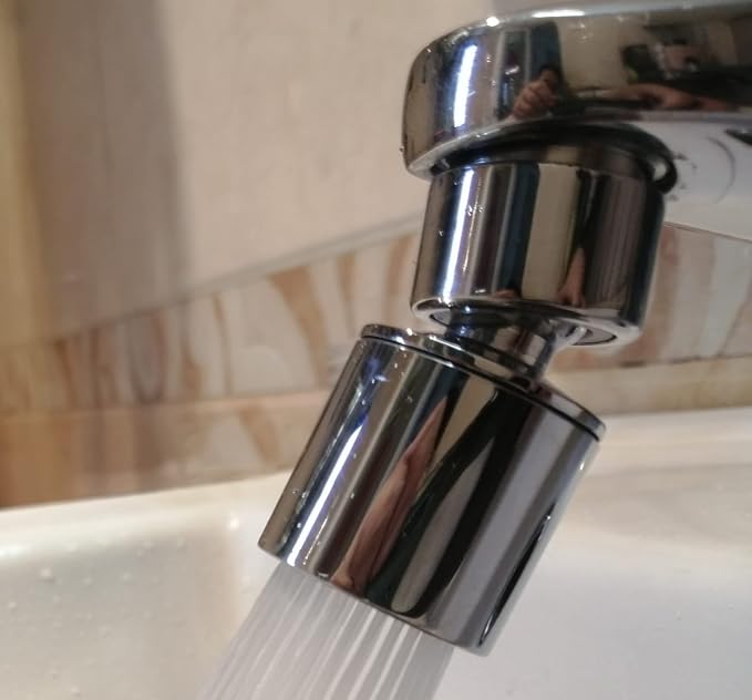 kitchen and bathroom faucet nozzle aerator,faucet extender, 360 degree swivel dual flow sprayer for sink tap head, rotatable 2 function water splash filter