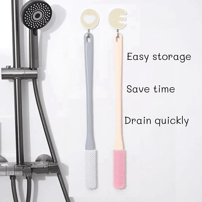 4 Pieces Toe Cleaning Brush, Toe Gap Cleaning Brush Long Handle,Toe Scrubber,Foot Toe Scrubber for Shower,No Bending, Ideal for Seniors, Expecting Mothers and Men & Women