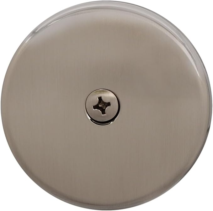 Westbrass D328-2-20 3-1/8" One-Hole Bathtub Overflow Faceplate and Screw, Stainless Steel (2-Pack)
