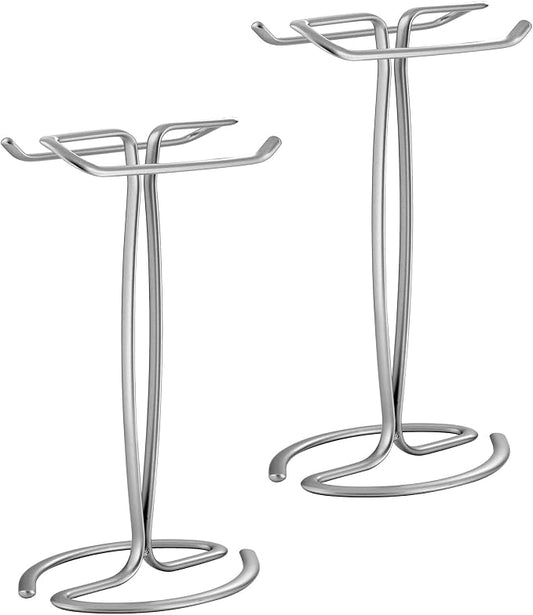 iDesign T-Shape Countertop Hand Towel Holder - Set of 2 - Chrome