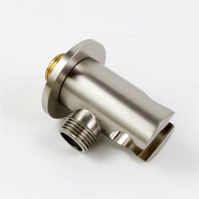 Hand Held Shower Holder with Hose Connector for Shower System Faucet Set,Shower Wand Holder Wall Mount,Handheld Shower Handle Sprayer Holder Attachment,Shower Hose Adapter Brushed Nickel