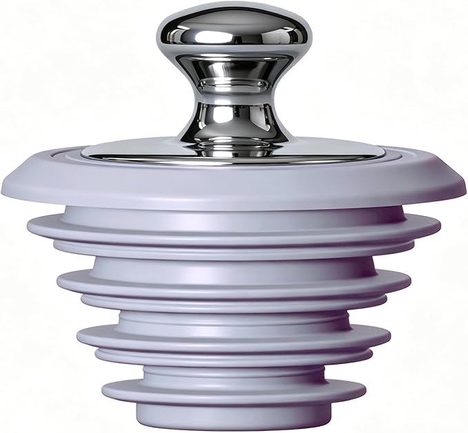 XAJOON Bathtub Drain Stopper,Tub Stopper,Silicone Bathtub Stopper, Washbasin Drain Plug(Gray,Patented Product)