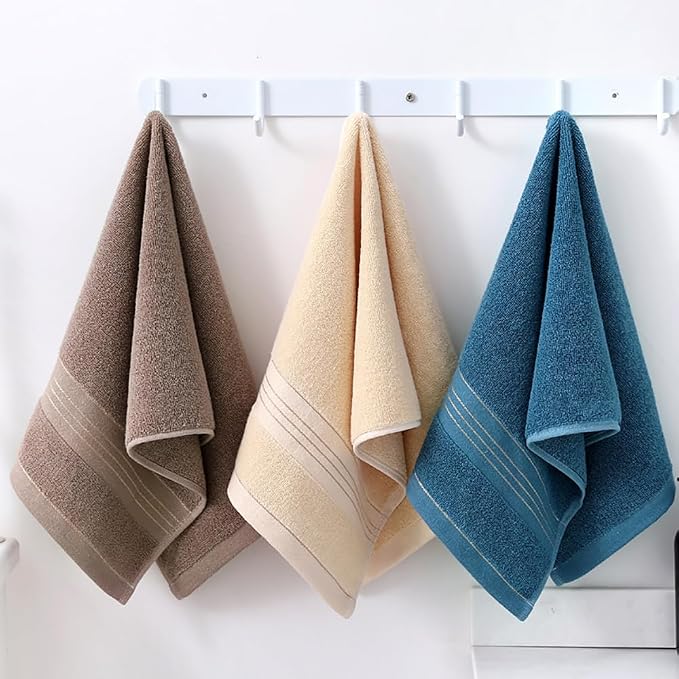 2 Pack Hand Towels for Bathroom, Cotton Decorative Soft (Brown - 2 Pack) | Decorative Hand Towel Set for Face Spa Bath Gym Kitchen, 13x30 Inch, Premium materials ensure