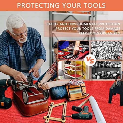 Foam Toolbox Liner Drawer Liner, Non-Slip Shelf Liners 18" W x 288" L Red