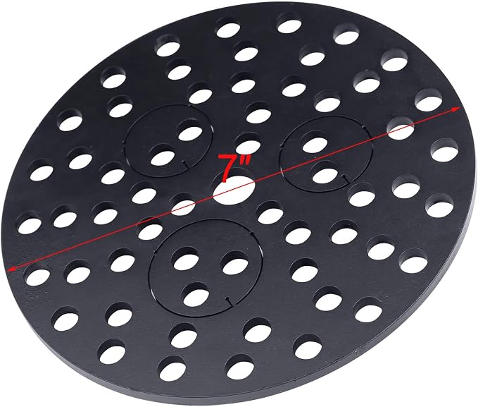 7" Cast Iron Drain Cover with Removable Drain Ports, Garage Drain Cover, Floor Drain, Floor Strainer