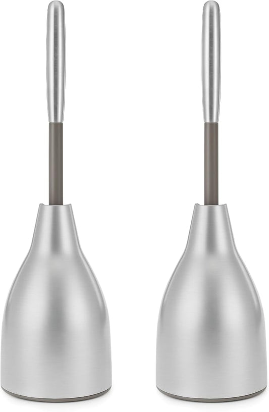 Polder BTH-6318-47T Stainless Steel Toilet Plunger Caddy, Includes Plunger, 5.6" x 19.2", 2 Pack