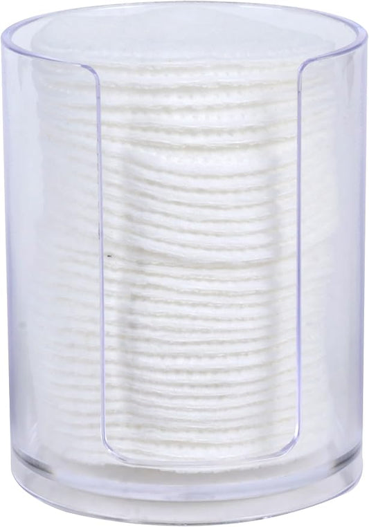 1 Pack Acrylic Qtip Holder Dispenser,Canisters Apothecary Jar, 10oz,Round