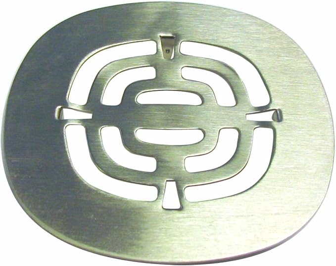 Westbrass A316-07 4-1/2" OD Brass Snap-in Shower Strainer Grid Drain Cover, Satin Nickel