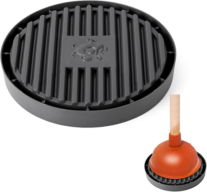 Plunger Tray - Plunger Mat Air Drying Mat for Toilet Plunger - Plunger Holder Catches Drips - Wicks Water from Plunger and Dries Quickly, Toilet Plunger Holder Only
