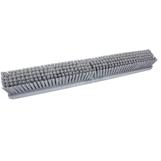 SPARTA 41891EC23 Omni Sweep Plastic Push Broom Head, Heavy Duty, Industrial Broom With Color Code System For Outdoor, Indoor, Garage, Concrete, Patio, Kitchen, Bathroom, 24 Inches, Gray, (Pack of 12)
