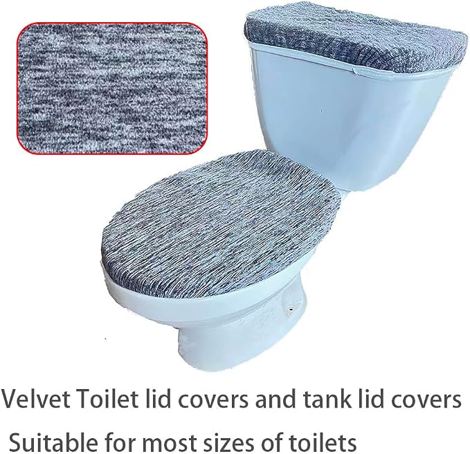 Madeals Bath Rug Set 4 Piece with Toilet Lid Cover and Tank Cover Gradient | Memory Foam,Grey ,Non-Slip Backing ,Soft, Fit,Absorbent , Comfort,2 Piece Bathroom Mat,Thickness,Quick-Drying,Washable,