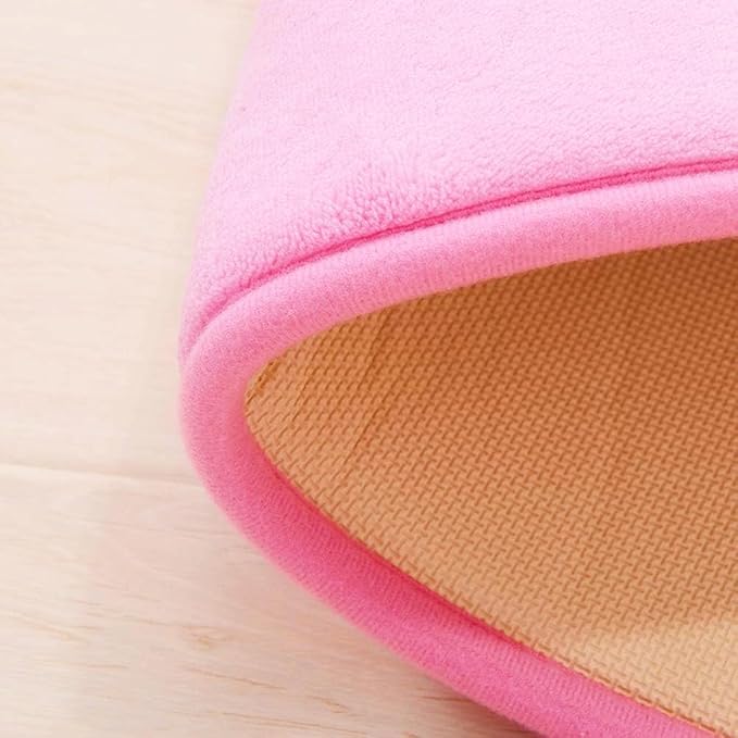 Pink Cartoon Non Slip Memory Foam Bath Mat 15.75 x 23.62 Inch | Cute Design,Super Soft & Water Absorbent Multi-Use Rug, Suitable for Bathroom, Bedroom, Living Room and Entry Door
