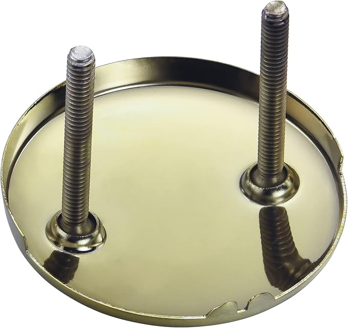 DTT108 Repalcement 3-3/16 Inch Diameter 2 Hole Bathtub Overflow Plate, Brushed Nickel