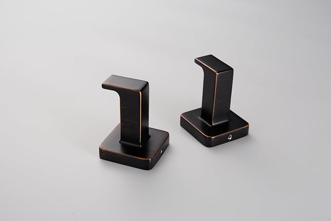 Oil Rubbed Bronze Square Bathroom Coat Hook Towel Hook Wall Mounted Bathrobe Hook 4 Bathroom Hooks
