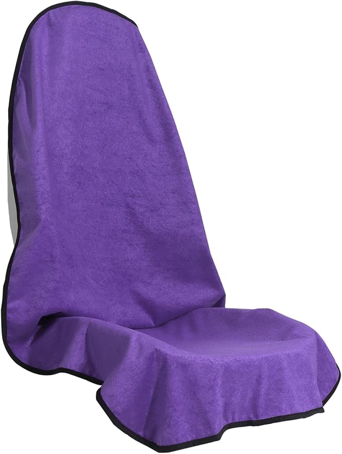 Car Seat Cover Protector Front Seats,for Gym Workout,Running,Swimming,Beach and Hiking,Waterproof Sweat Towel Bucket Seat Covers for Cars SUV Trucks (Purple, 1Pcs)