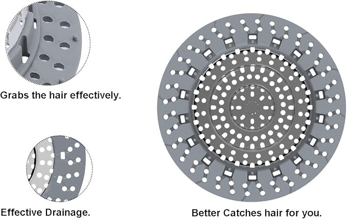 XAJOON Bathtub Drain Hair Catcher，Bathtub Protector Suitable for Bathroom Bathtub, Pop-Up Drains. (Patented Product)