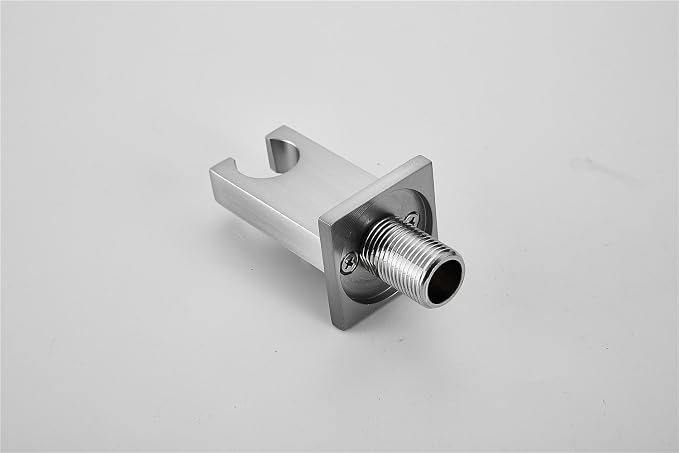 Shower Wand Holder Wall Mount Hand Held Shower Head Holder with Hose Connector Shower System Faucet Set Bracket Handheld Shower Handle Sprayer Holder Shower Hose Adapter Shower Elbow Brushed Nickel