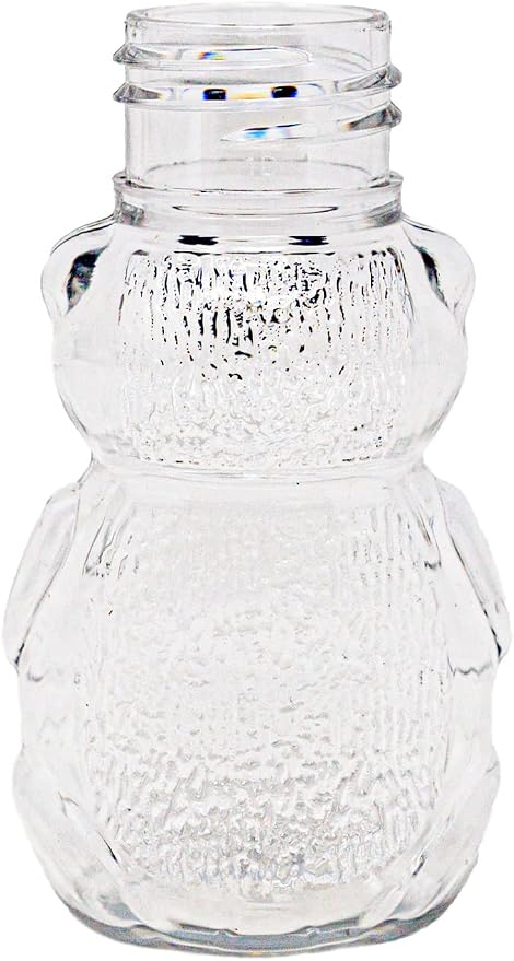 2 Ounce Honey Bears with Sealable Red Screw Top Lid - 24 Pack (2 oz. Bear, 24pk, Red)