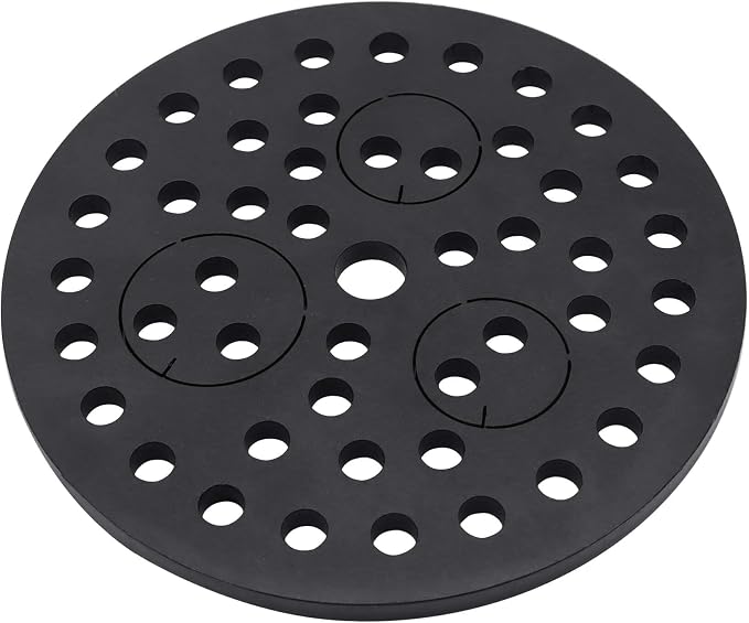 6.5" Cast Iron Drain Cover with Removable Drain Ports, Garage Drain Cover, Floor Drain, Floor Strainer
