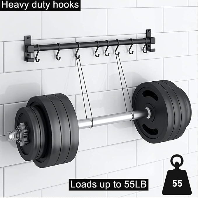 GAViA Heavy Duty S Hooks, S Shaped Hooks Hanging Hooks Matte Black S Hooks for Hanging Pots and Pans, Plants, Coffee Cups, Clothes, Bags, Towels in Kitchen, Bedroom, Office, Garden, Bathroom, 20 Pack